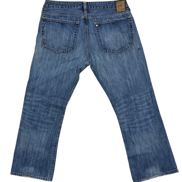 H&M &Denim 36X30 Fit LAD Straight Leg Jeans Distressed Midrise Grunge Streetwear - Picture 2 of 11